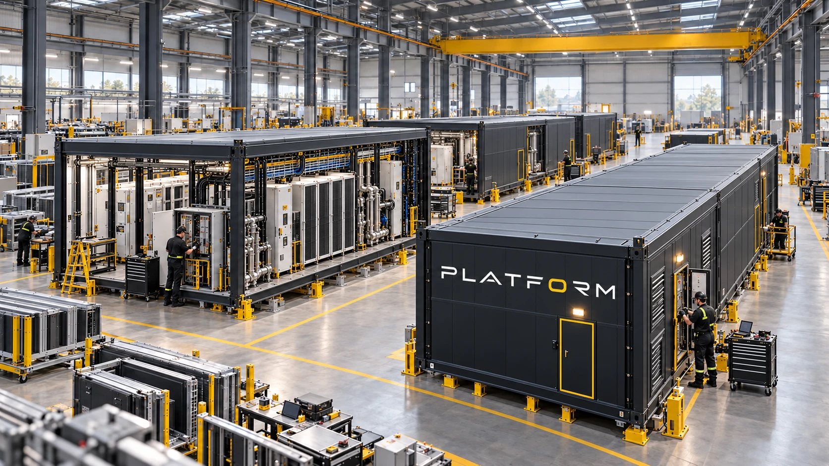 Concept visualisation of modular infrastructure assembly